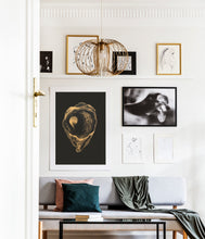 Load image into Gallery viewer, Golden Midnight - Gold Oyster Original Metallic Watercolor, 8x10