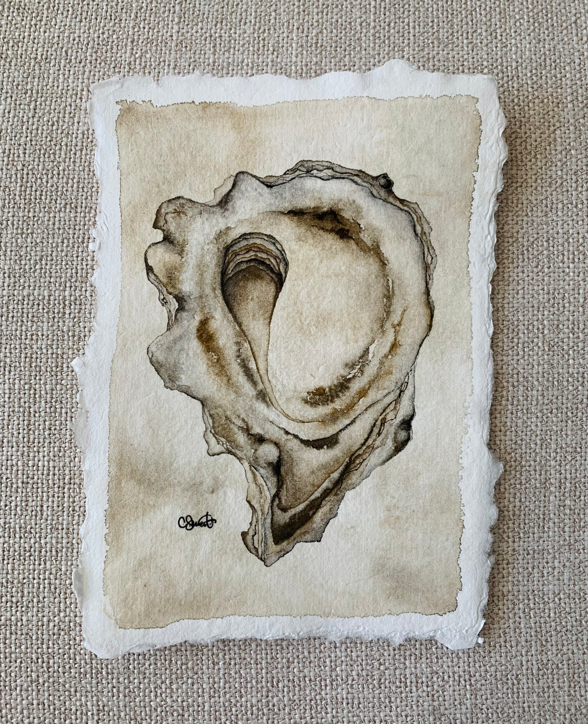 Earth Oyster - Original Watercolor, 5x7