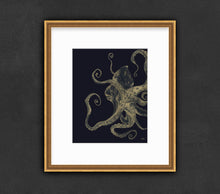 Load image into Gallery viewer, “Metallic Moves” Fine Art Print - Gold Octopus (2021)
