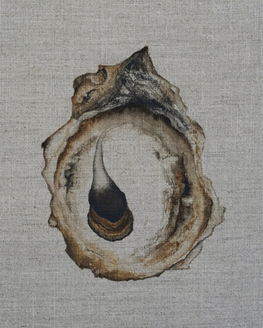 Oyster in Linen No. 002 - Linen Canvas Print