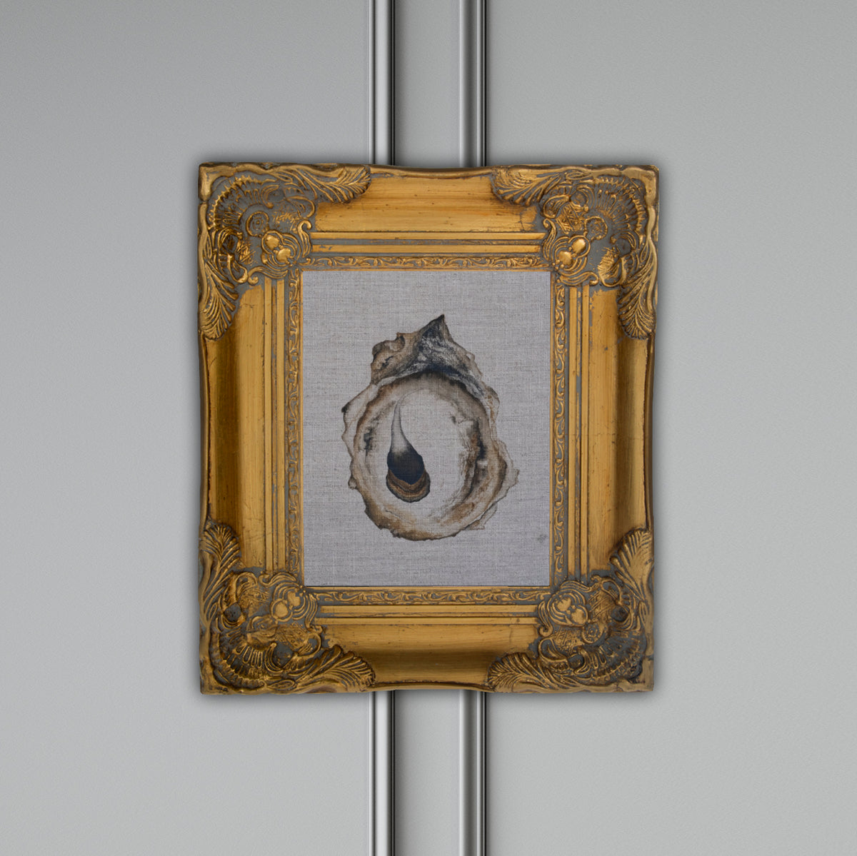 Oyster in Linen No. 002 - Linen Canvas Print