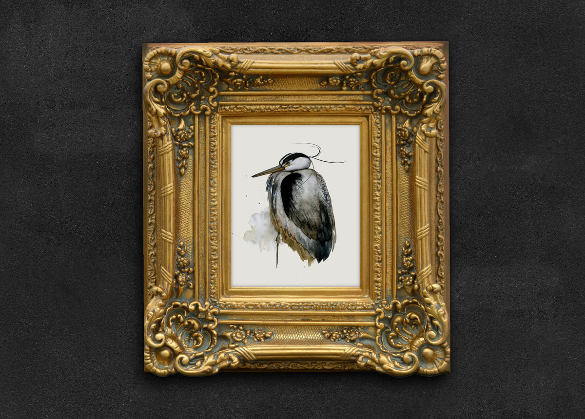 When She's Gone - Great Blue Heron Fine Art Print