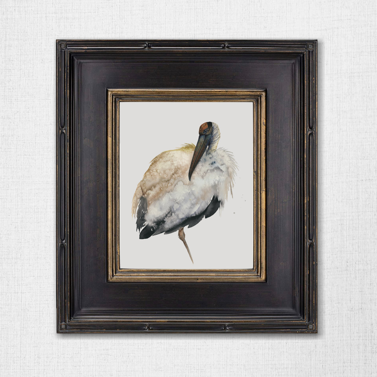 Archibald - Wood Stork Fine Art Print