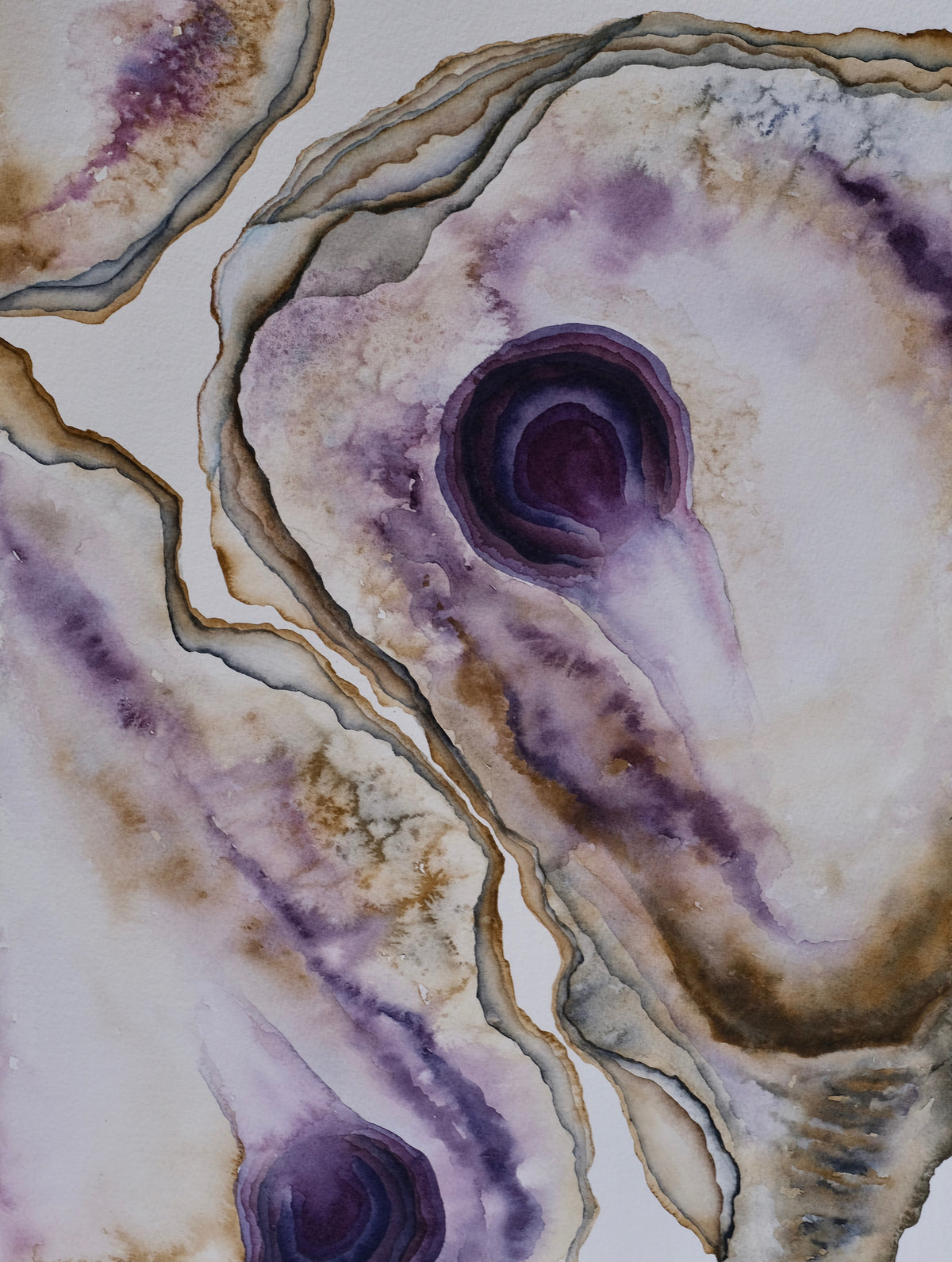 Salt Bed - Oysters Original Watercolor, 12x16