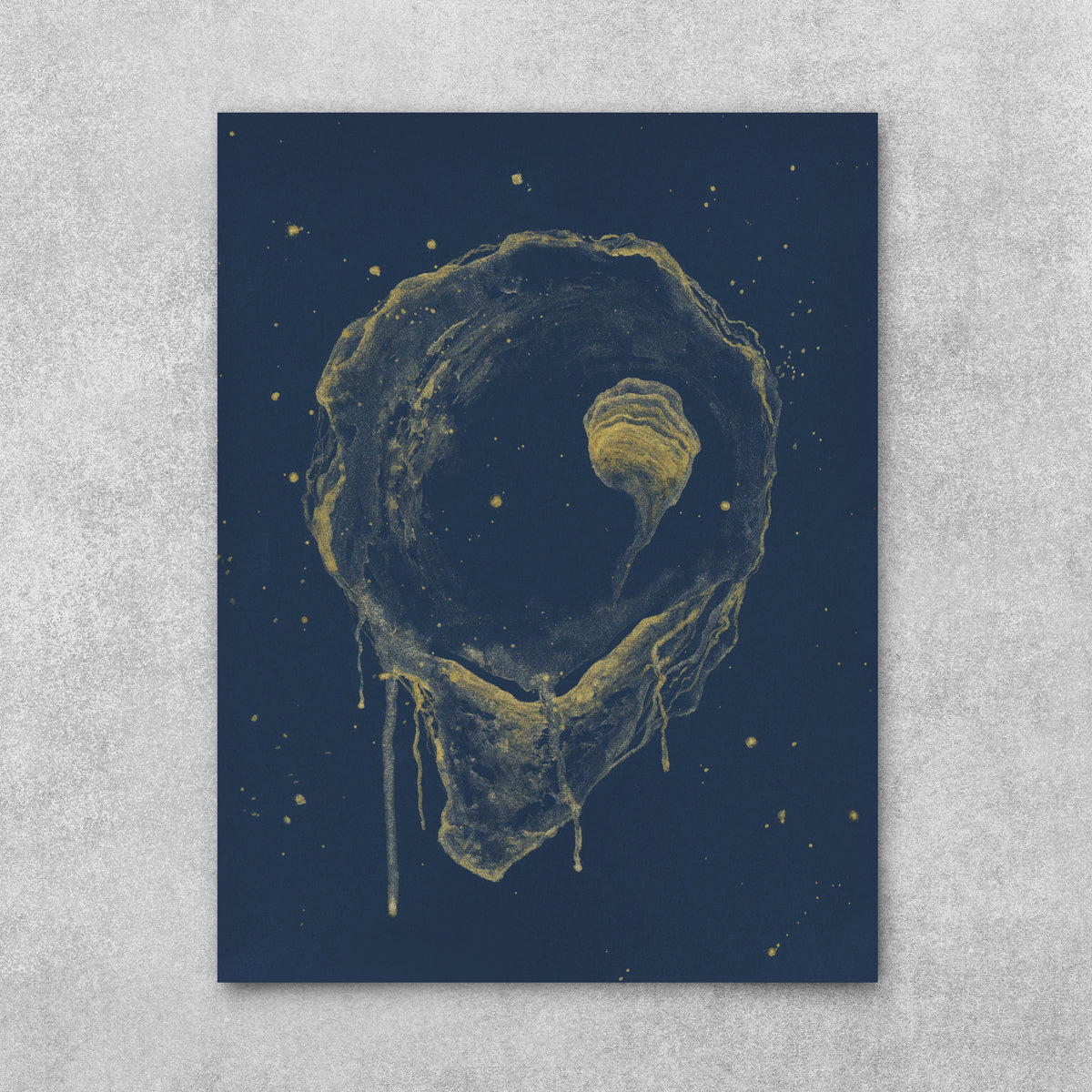 Dripping Salt - Gold Oyster Fine Art Print