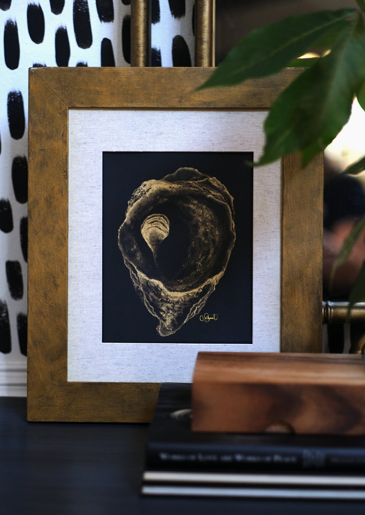 Golden Midnight - Gold Oyster Fine Art Print