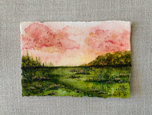 Load image into Gallery viewer, &quot;Warm Spring&quot; ORIGINAL Watercolor Landscape 8x5.5 (2022)
