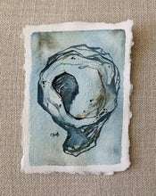 Load image into Gallery viewer, &quot;Liquid Shell&quot; ORIGINAL Watercolor Oyster 5x7 (2022)
