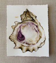 Load image into Gallery viewer, &quot;Lilac &amp; Earth&quot; ORIGINAL Watercolor Oyster 8x10 (2022)
