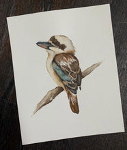 Load image into Gallery viewer, &quot;Joyous&quot; ORIGINAL Watercolor Kookaburra 8.25x10 (2022)

