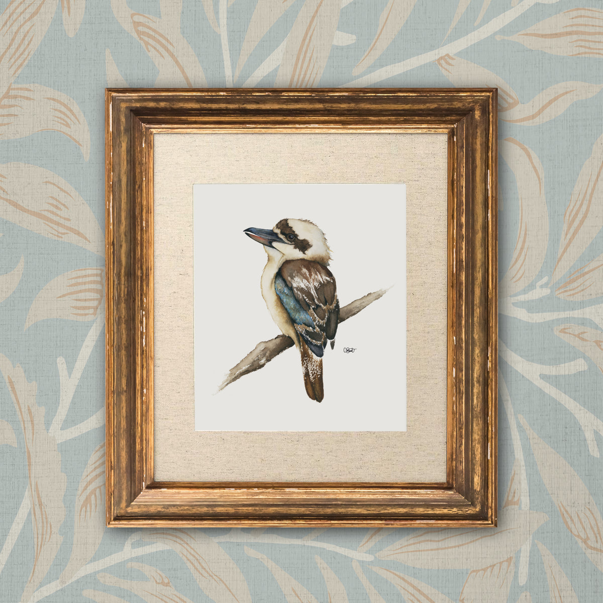 Joyous - Kookaburra Original Watercolor, 8.25x10