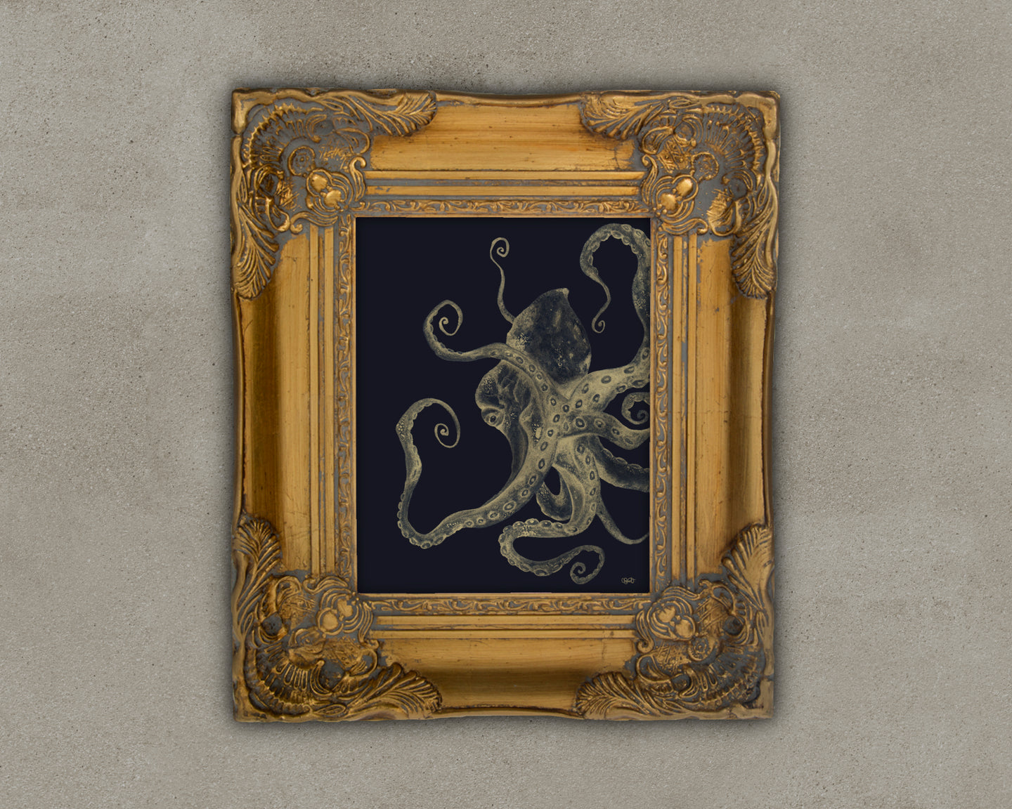 “Metallic Moves” Fine Art Print - Gold Octopus (2021)