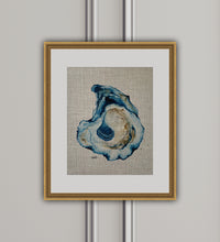 Load image into Gallery viewer, &quot;Ocean Blue&quot; ORIGINAL Watercolor Oyster on Linen Canvas Panel 8x10 (2022)
