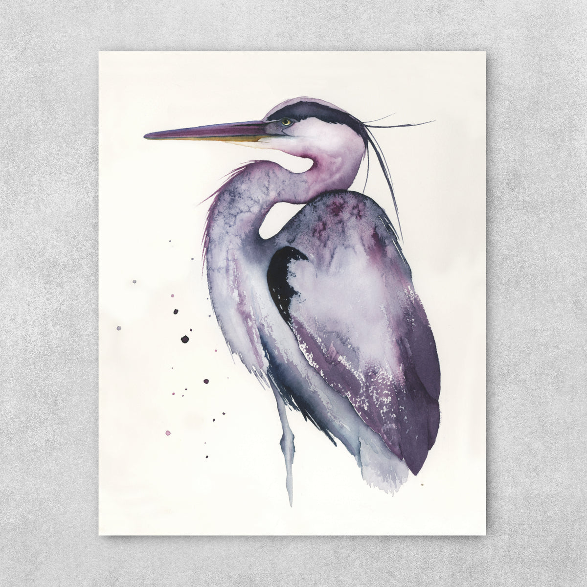 Pretty in Plum - Great Blue Heron Fine Art Print