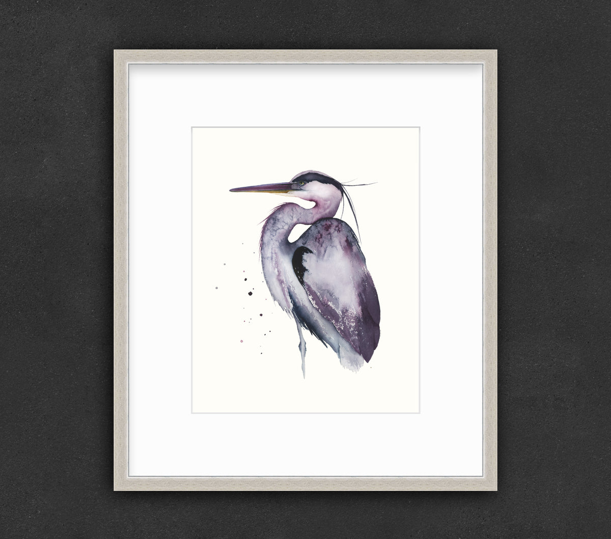 Pretty in Plum - Great Blue Heron Fine Art Print