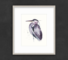 Load image into Gallery viewer, “Pretty in Plum” Fine Art Print - Great Blue Heron (2021)
