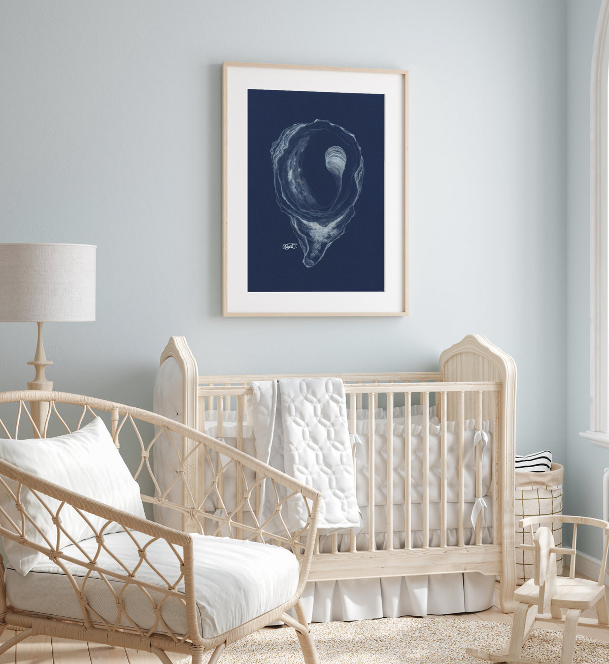 Silver Moon - Silver Oyster Fine Art Print
