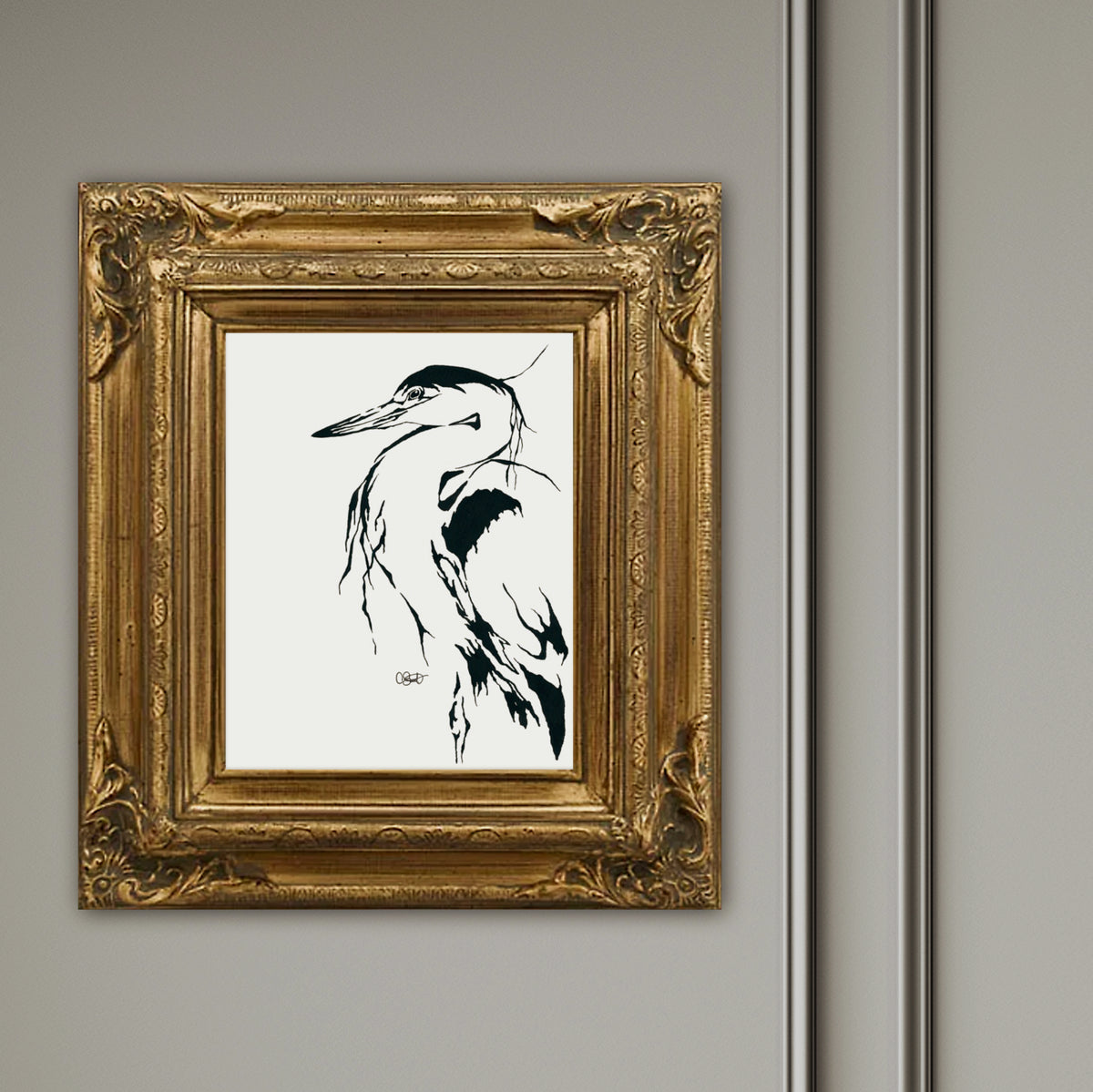 Stark Wonder - Heron Fine Art Print