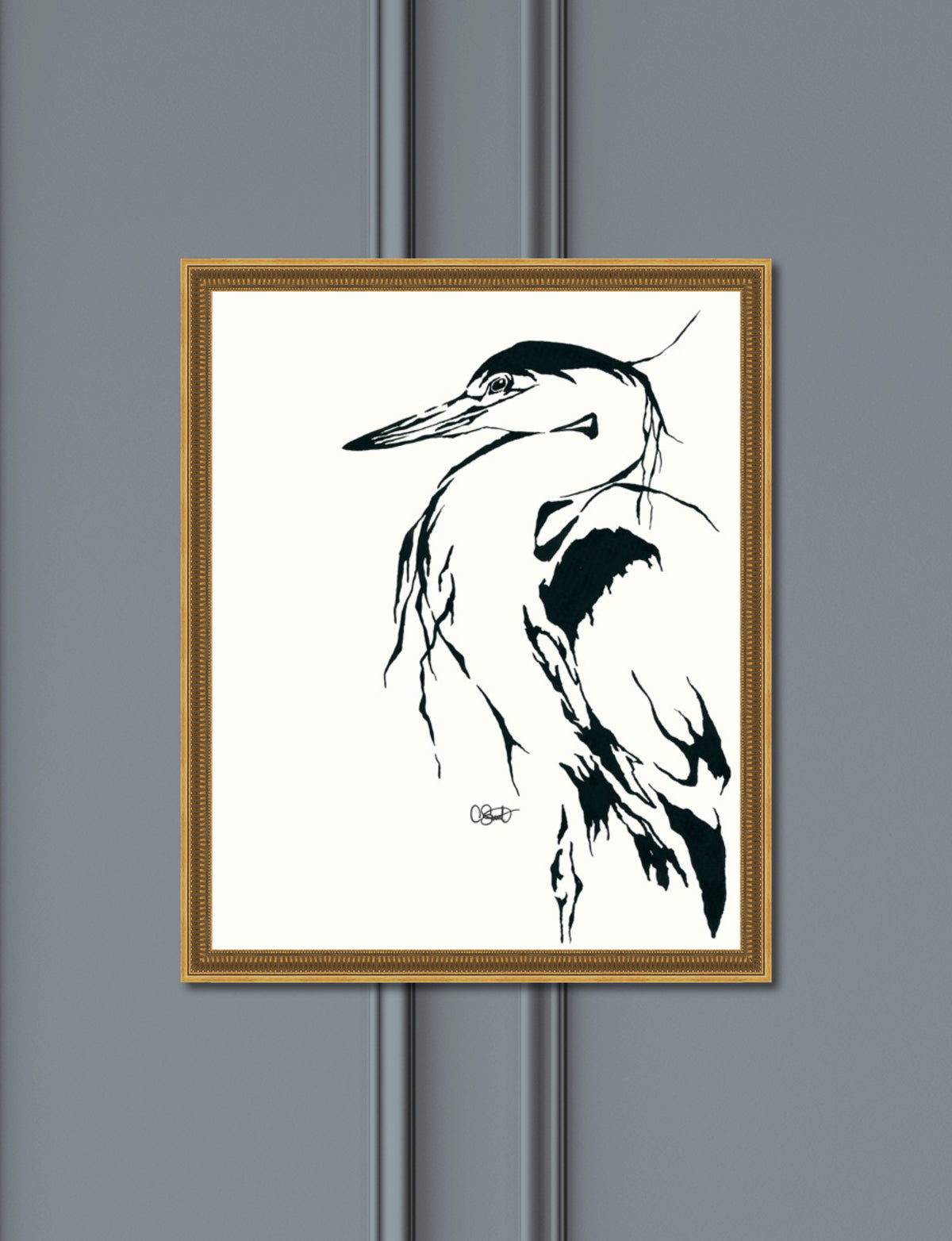 Stark Wonder - Heron Fine Art Print