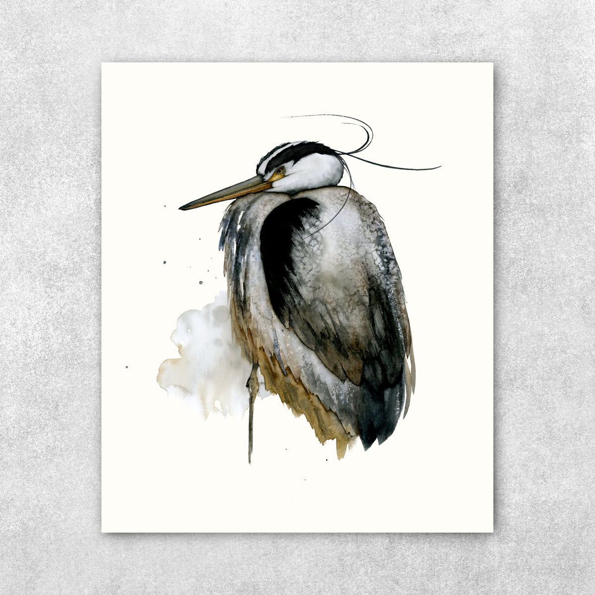When She's Gone - Great Blue Heron Fine Art Print